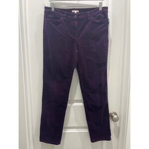 Eileen Fisher Petite Slim Plum Purple Corduroy Pants Sz 12P